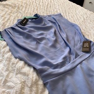 Midi cowl neck fitted express dress